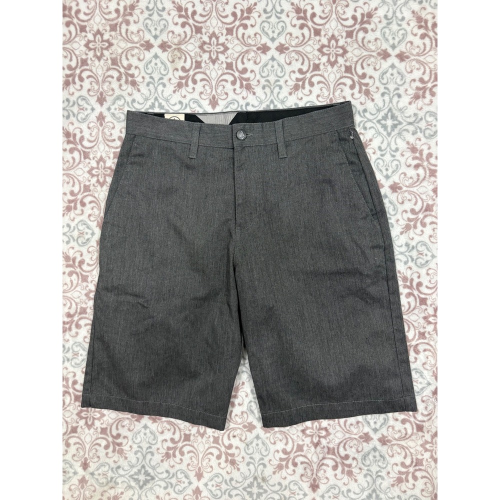 Volcom Frickin Chino Shorts Mens 28 Charcoal Grey Heather A09115P0
